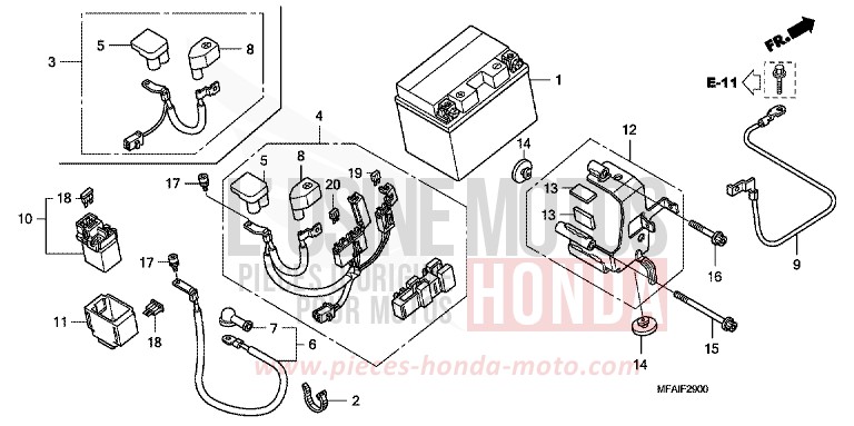 BATTERIE von CBF1000 ABS PEARL NIGHTSTAR BLACK (NHA84) von 2008